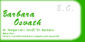 barbara osvath business card